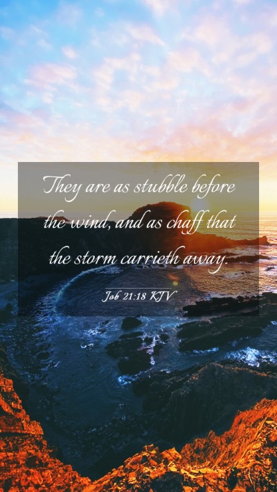 Picture 03 - Job 21:18 KJV Mobile Phone Wallpaper - They are as stubble before the wind, and as chaff - Mobile Bible Verse Wallpaper