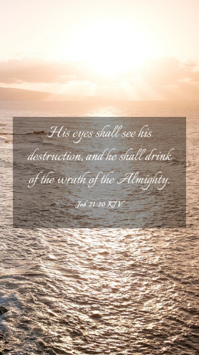 Picture 03 - Job 21:20 KJV Mobile Phone Wallpaper - His eyes shall see his destruction, and he shall - Mobile Bible Verse Wallpaper
