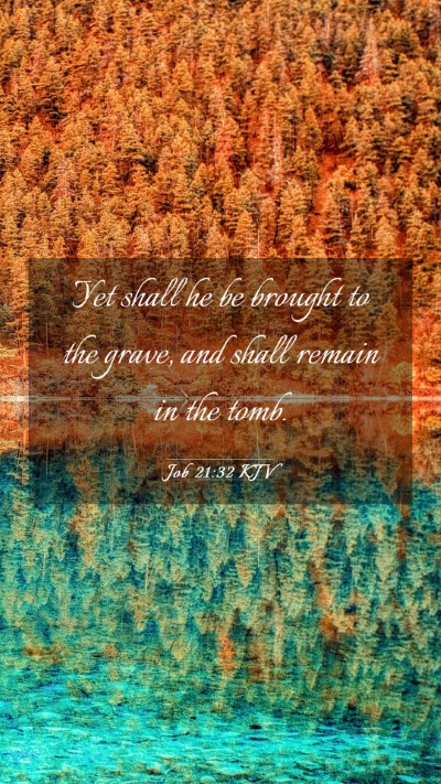 Picture 03 - Job 21:32 KJV Mobile Phone Wallpaper - Yet shall he be brought to the grave, and shall - Mobile Bible Verse Wallpaper