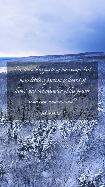 Picture 03 - Job 26:14 KJV Mobile Phone Wallpaper - Lo, these are parts of his ways: but how little a - Mobile Bible Verse Wallpaper