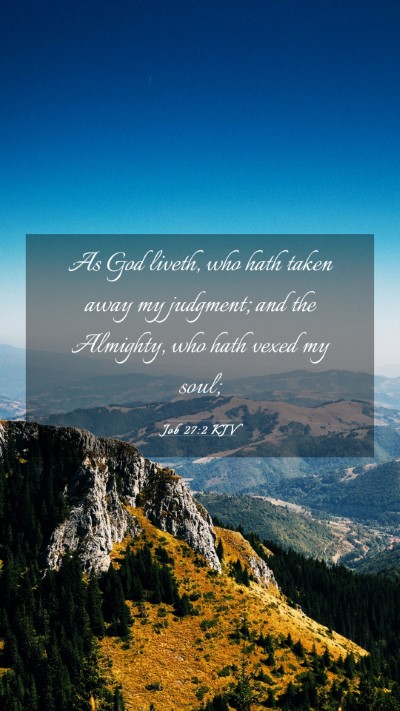 Picture 03 - Job 27:2 KJV Mobile Phone Wallpaper - As God liveth, who hath taken away my judgment; - Mobile Bible Verse Wallpaper
