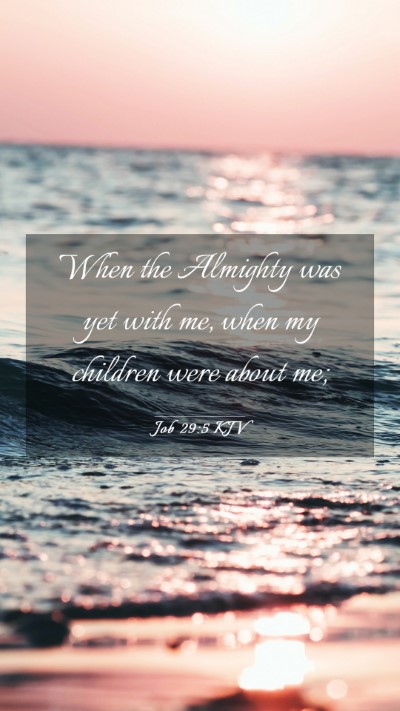 Picture 03 - Job 29:5 KJV Mobile Phone Wallpaper - When the Almighty was yet with me, when my - Mobile Bible Verse Wallpaper