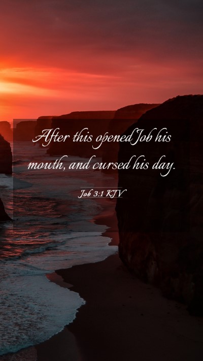 Picture 03 - Job 3:1 KJV Mobile Phone Wallpaper - After this opened Job his mouth, and cursed his - Mobile Bible Verse Wallpaper