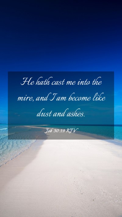 Picture 03 - Job 30:19 KJV Mobile Phone Wallpaper - He hath cast me into the mire, and I am become - Mobile Bible Verse Wallpaper
