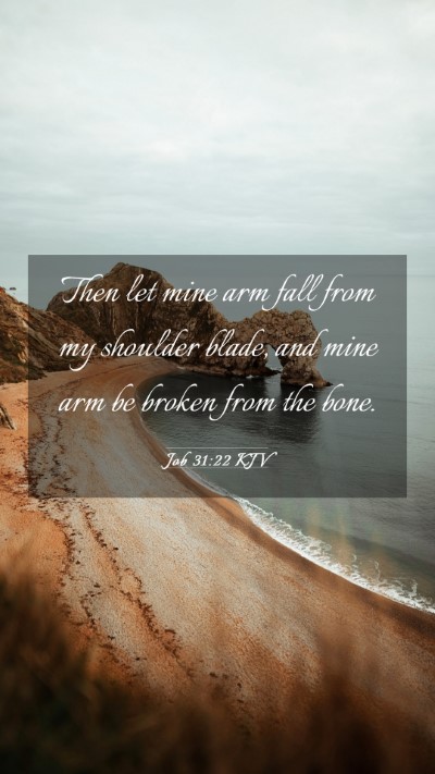 Picture 03 - Job 31:22 KJV Mobile Phone Wallpaper - Then let mine arm fall from my shoulder blade, - Mobile Bible Verse Wallpaper