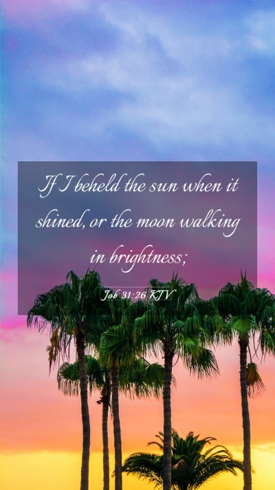 Picture 03 - Job 31:26 KJV Mobile Phone Wallpaper - If I beheld the sun when it shined, or the moon - Mobile Bible Verse Wallpaper
