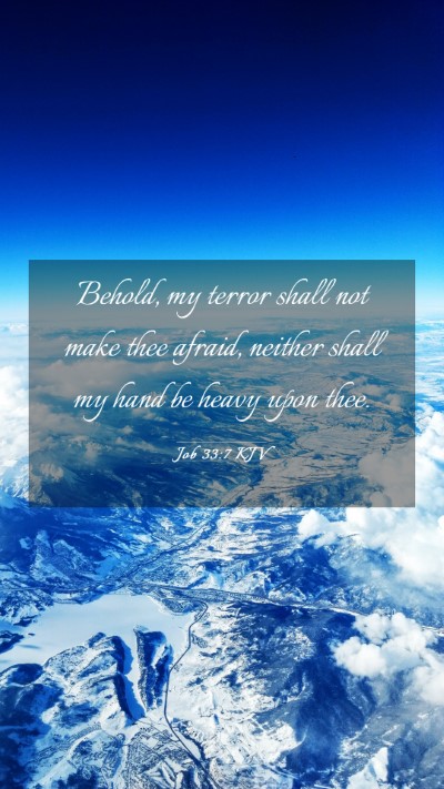 Picture 03 - Job 33:7 KJV Mobile Phone Wallpaper - Behold, my terror shall not make thee afraid, - Mobile Bible Verse Wallpaper