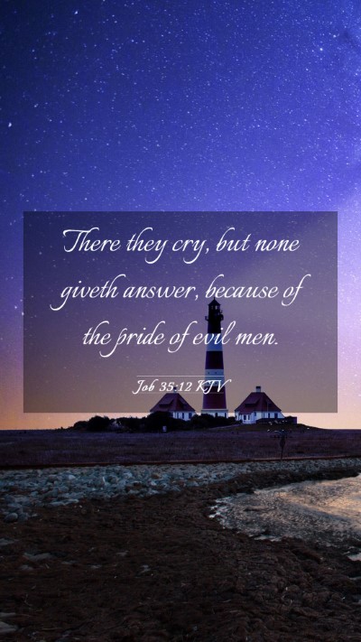 Picture 03 - Job 35:12 KJV Mobile Phone Wallpaper - There they cry, but none giveth answer, because - Mobile Bible Verse Wallpaper