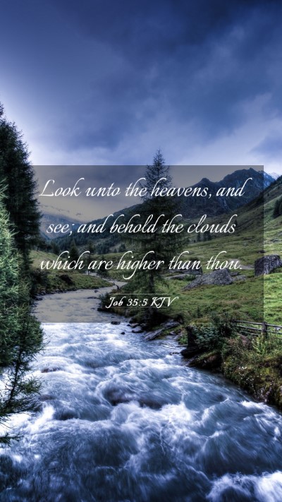 Picture 03 - Job 35:5 KJV Mobile Phone Wallpaper - Look unto the heavens, and see; and behold the - Mobile Bible Verse Wallpaper