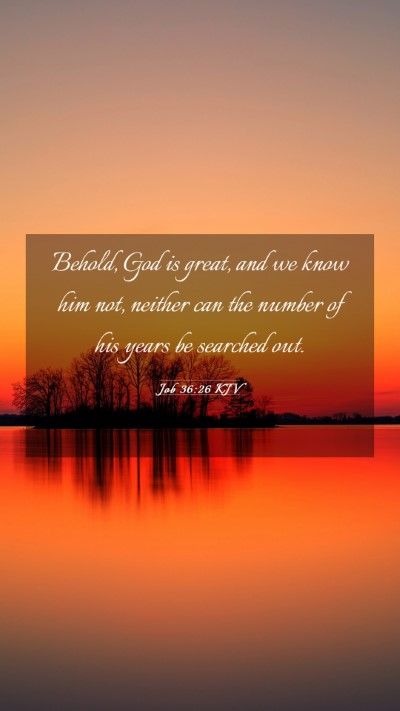 Picture 03 - Job 36:26 KJV Mobile Phone Wallpaper - Behold, God is great, and we know him not, - Mobile Bible Verse Wallpaper
