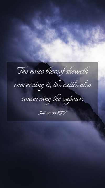 Picture 03 - Job 36:33 KJV Mobile Phone Wallpaper - The noise thereof sheweth concerning it, the - Mobile Bible Verse Wallpaper