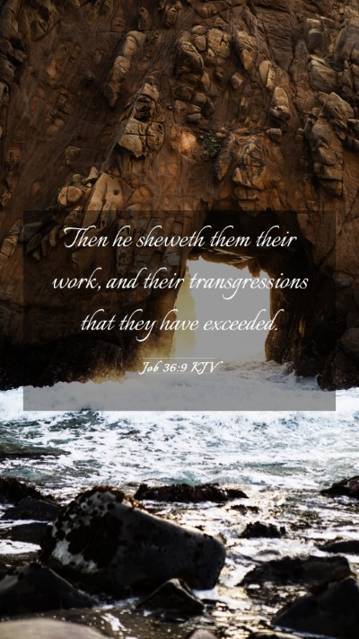 Picture 03 - Job 36:9 KJV Mobile Phone Wallpaper - Then he sheweth them their work, and their - Mobile Bible Verse Wallpaper