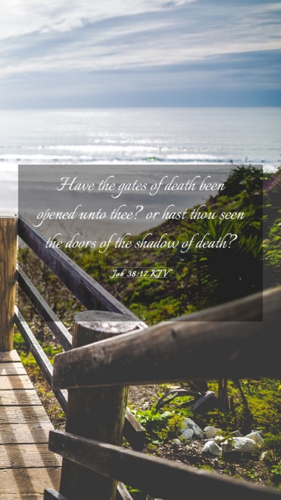 Picture 03 - Job 38:17 KJV Mobile Phone Wallpaper - Have the gates of death been opened unto thee? or - Mobile Bible Verse Wallpaper