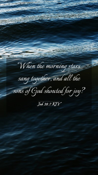 Picture 03 - Job 38:7 KJV Mobile Phone Wallpaper - When the morning stars sang together, and all the - Mobile Bible Verse Wallpaper