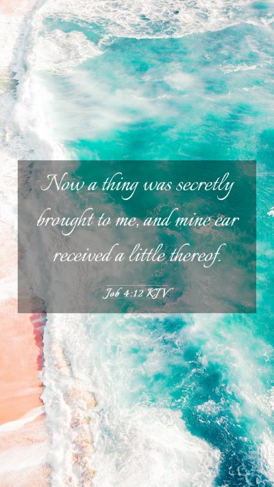 Picture 03 - Job 4:12 KJV Mobile Phone Wallpaper - Now a thing was secretly brought to me, and mine - Mobile Bible Verse Wallpaper