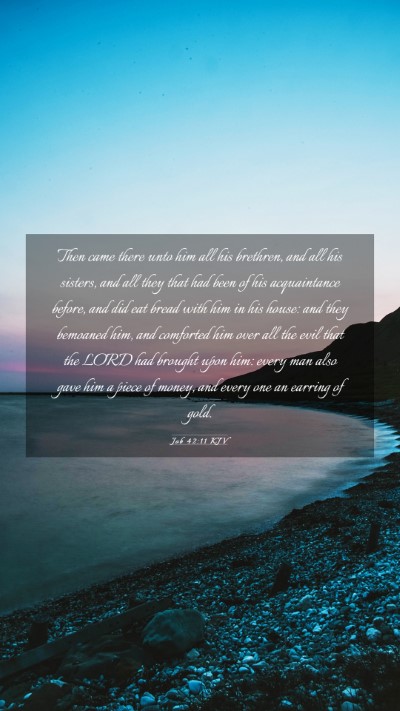 Picture 03 - Job 42:11 KJV Mobile Phone Wallpaper - Then came there unto him all his brethren, and - Mobile Bible Verse Wallpaper