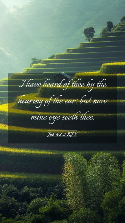Picture 03 - Job 42:5 KJV Mobile Phone Wallpaper - I have heard of thee by the hearing of the ear: - Mobile Bible Verse Wallpaper