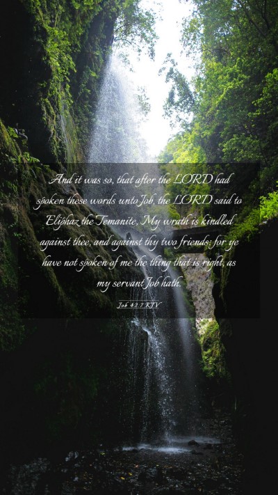 Picture 03 - Job 42:7 KJV Mobile Phone Wallpaper - And it was so, that after the LORD had spoken - Mobile Bible Verse Wallpaper