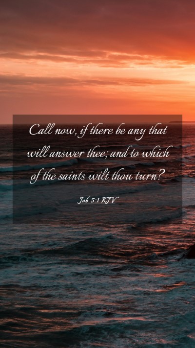 Picture 03 - Job 5:1 KJV Mobile Phone Wallpaper - Call now, if there be any that will answer thee; - Mobile Bible Verse Wallpaper