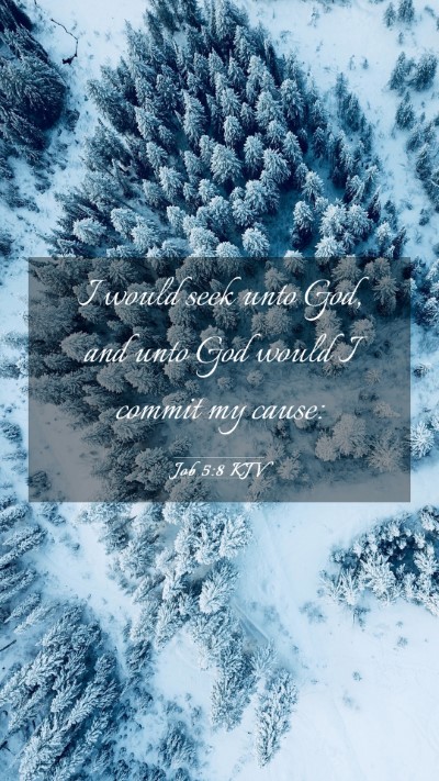 Picture 03 - Job 5:8 KJV Mobile Phone Wallpaper - I would seek unto God, and unto God would I - Mobile Bible Verse Wallpaper