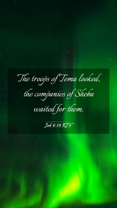 Picture 03 - Job 6:19 KJV Mobile Phone Wallpaper - The troops of Tema looked, the companies of Sheba - Mobile Bible Verse Wallpaper