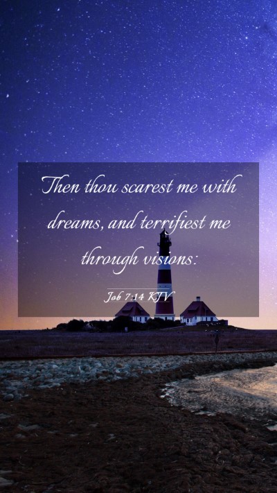 Picture 03 - Job 7:14 KJV Mobile Phone Wallpaper - Then thou scarest me with dreams, and terrifiest - Mobile Bible Verse Wallpaper