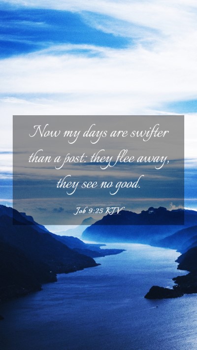 Picture 03 - Job 9:25 KJV Mobile Phone Wallpaper - Now my days are swifter than a post: they flee - Mobile Bible Verse Wallpaper