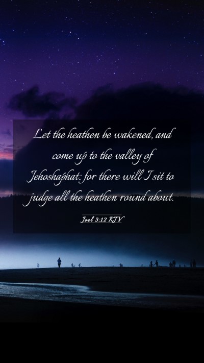 Picture 03 - Joel 3:12 KJV Mobile Phone Wallpaper - Let the heathen be wakened, and come up to the - Mobile Bible Verse Wallpaper