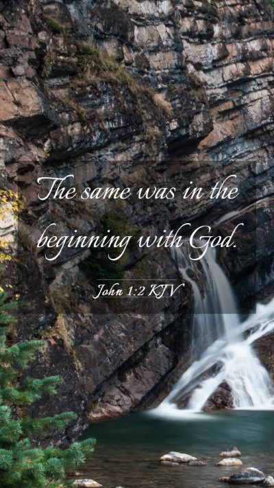 Picture 03 - John 1:2 KJV Mobile Phone Wallpaper - The same was in the beginning with - Mobile Bible Verse Wallpaper
