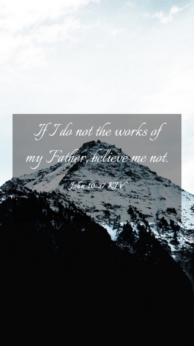 Picture 03 - John 10:37 KJV Mobile Phone Wallpaper - If I do not the works of my Father, believe me - Mobile Bible Verse Wallpaper
