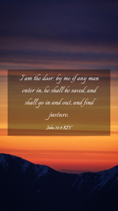 Picture 03 - John 10:9 KJV Mobile Phone Wallpaper - I am the door: by me if any man enter in, he - Mobile Bible Verse Wallpaper