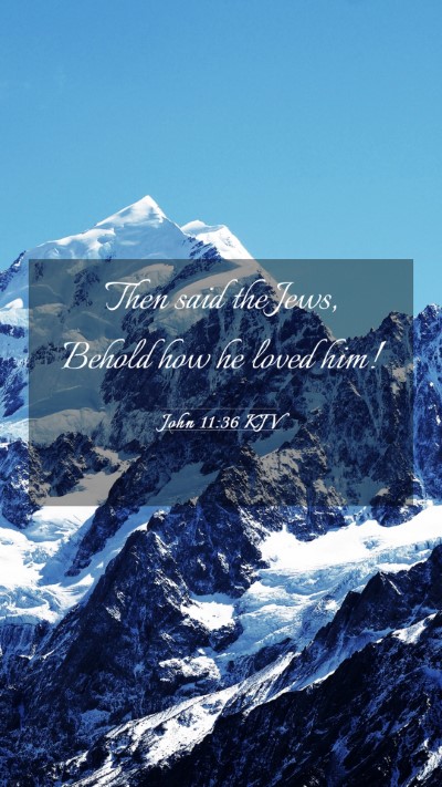 Picture 03 - John 11:36 KJV Mobile Phone Wallpaper - Then said the Jews, Behold how he loved - Mobile Bible Verse Wallpaper