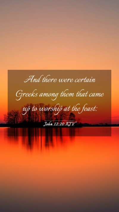 Picture 03 - John 12:20 KJV Mobile Phone Wallpaper - And there were certain Greeks among them that - Mobile Bible Verse Wallpaper