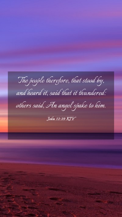 Picture 03 - John 12:29 KJV Mobile Phone Wallpaper - The people therefore, that stood by, and heard - Mobile Bible Verse Wallpaper