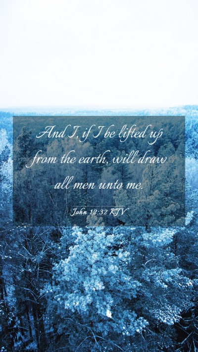 Picture 03 - John 12:32 KJV Mobile Phone Wallpaper - And I, if I be lifted up from the earth, will - Mobile Bible Verse Wallpaper