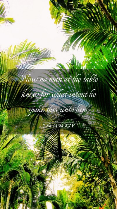 Picture 03 - John 13:28 KJV Mobile Phone Wallpaper - Now no man at the table knew for what intent he - Mobile Bible Verse Wallpaper