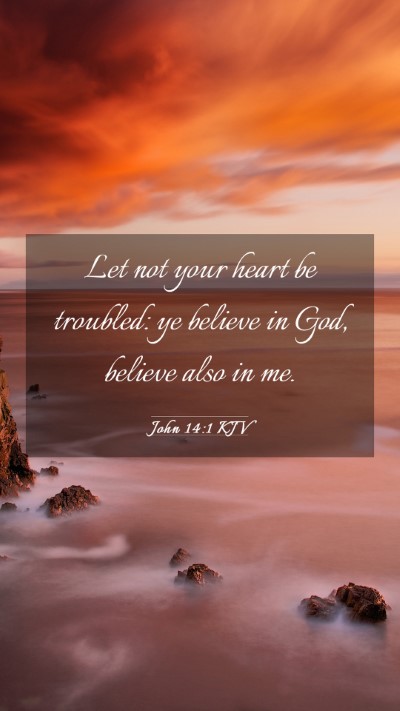 Picture 03 - John 14:1 KJV Mobile Phone Wallpaper - Let not your heart be troubled: ye believe in - Mobile Bible Verse Wallpaper