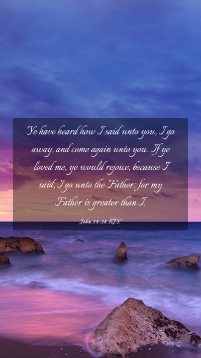 Picture 03 - John 14:28 KJV Mobile Phone Wallpaper - Ye have heard how I said unto you, I go away, and - Mobile Bible Verse Wallpaper