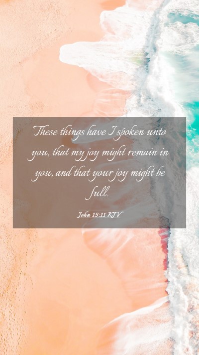Picture 03 - John 15:11 KJV Mobile Phone Wallpaper - These things have I spoken unto you, that my joy - Mobile Bible Verse Wallpaper