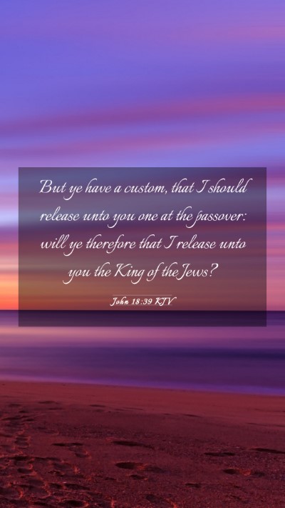 Picture 03 - John 18:39 KJV Mobile Phone Wallpaper - But ye have a custom, that I should release unto - Mobile Bible Verse Wallpaper