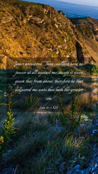 Picture 03 - John 19:11 KJV Mobile Phone Wallpaper - Jesus answered, Thou couldest have no power at - Mobile Bible Verse Wallpaper