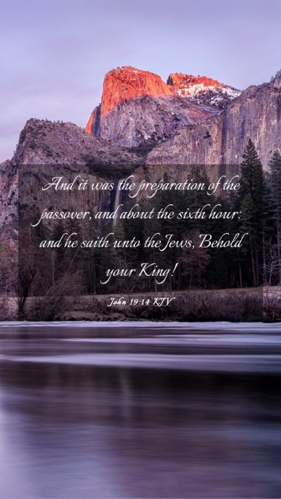 Picture 03 - John 19:14 KJV Mobile Phone Wallpaper - And it was the preparation of the passover, and - Mobile Bible Verse Wallpaper