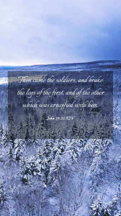 Picture 03 - John 19:32 KJV Mobile Phone Wallpaper - Then came the soldiers, and brake the legs of the - Mobile Bible Verse Wallpaper