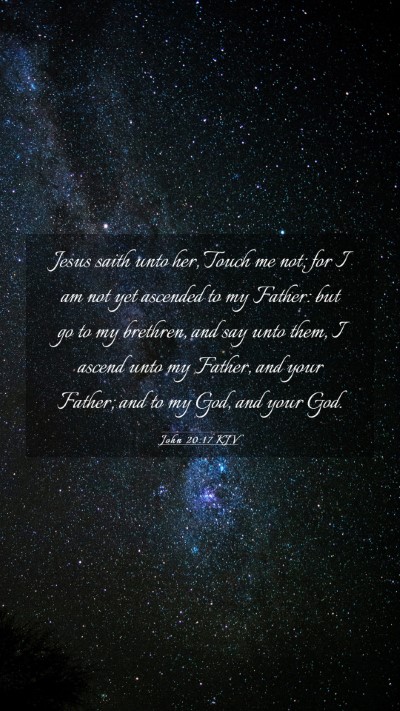 Picture 03 - John 20:17 KJV Mobile Phone Wallpaper - Jesus saith unto her, Touch me not; for I am not - Mobile Bible Verse Wallpaper