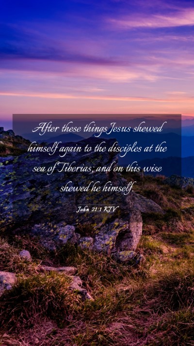 Picture 03 - John 21:1 KJV Mobile Phone Wallpaper - After these things Jesus shewed himself again to - Mobile Bible Verse Wallpaper