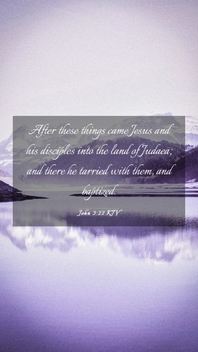 Picture 03 - John 3:22 KJV Mobile Phone Wallpaper - After these things came Jesus and his disciples - Mobile Bible Verse Wallpaper