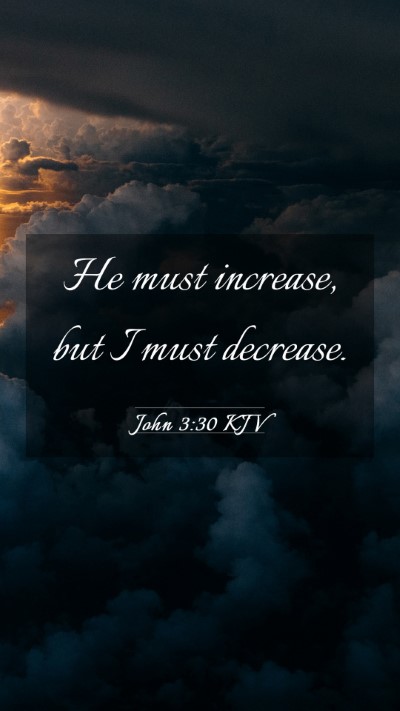 Picture 03 - John 3:30 KJV Mobile Phone Wallpaper - He must increase, but I must - Mobile Bible Verse Wallpaper