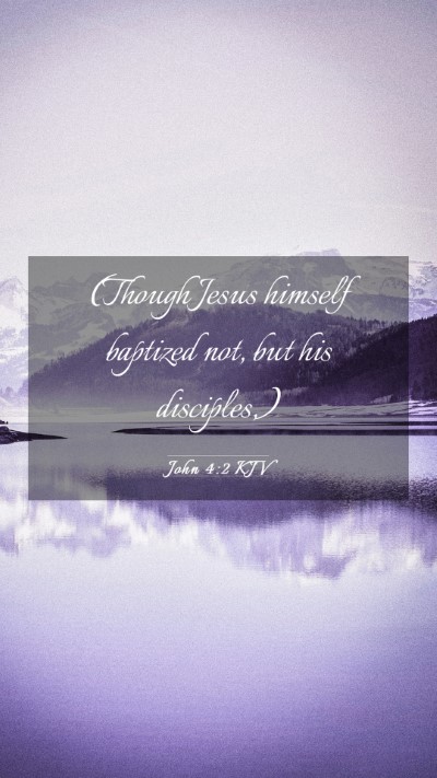 Picture 03 - John 4:2 KJV Mobile Phone Wallpaper - (Though Jesus himself baptized not, but his - Mobile Bible Verse Wallpaper