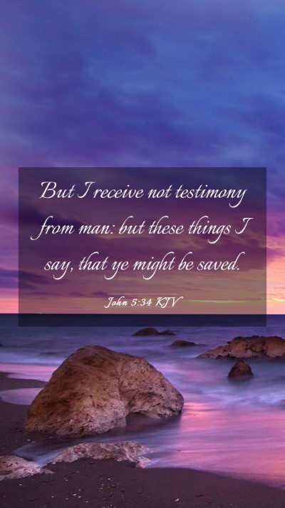 Picture 03 - John 5:34 KJV Mobile Phone Wallpaper - But I receive not testimony from man: but these - Mobile Bible Verse Wallpaper