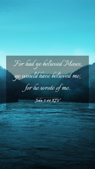 Picture 03 - John 5:46 KJV Mobile Phone Wallpaper - For had ye believed Moses, ye would have believed - Mobile Bible Verse Wallpaper